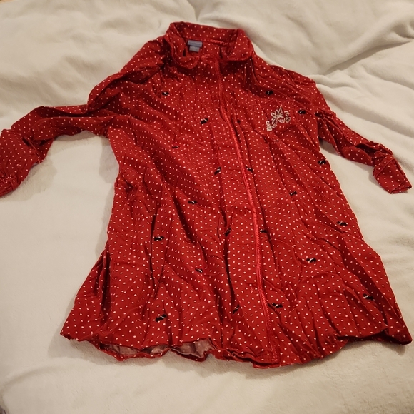 Laura Scott Other - Laura Scott Red Polka Dot and Scotties Short Nightgown